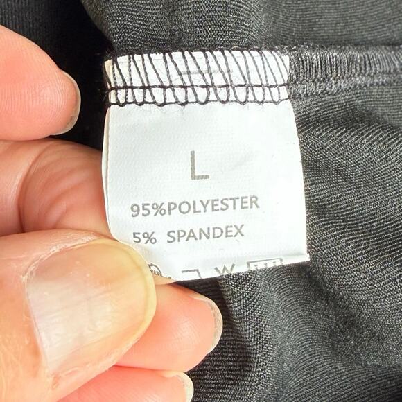 New Black Crystal Sparkle Bodysuit Tank Large Party Club NYE Glam Holiday Bling - Picture 13 of 15